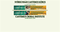 Desktop Screenshot of cantemus.hu